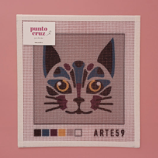 Arte59 Esterillas 20 x 20 cm Gato morado 20x20 cm