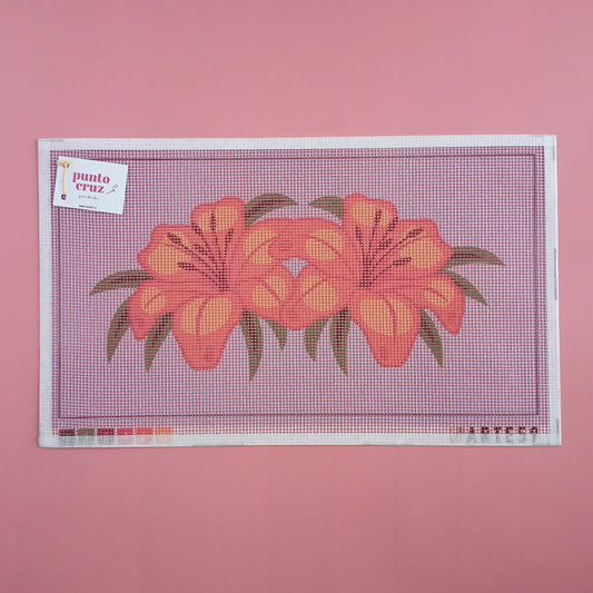 Arte59 Esterillas 30 x 50 cm Flores hawaianas naranjas 26x48 cm