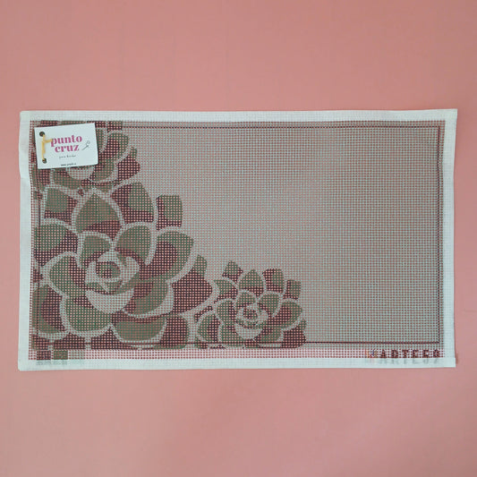 Arte59 Esterillas 30 x 50 cm Tres suculentas verde 26x48 cm
