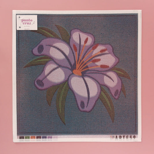 Arte59 Esterillas 40 x 40 cm Flor hawaiana morada fondo turquesa 40x40 cm