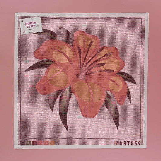 Arte59 Esterillas 40 x 40 cm Flor hawaiana naranja 40x40 cm