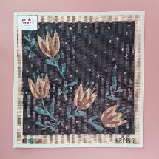 Arte59 Esterillas 40 x 40 cm Flores negras 40x40 cm