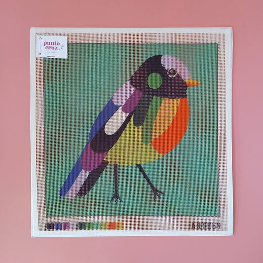 Arte59 Esterillas 40 x 40 cm Pájaro verde con fondo verde 40x40 cm