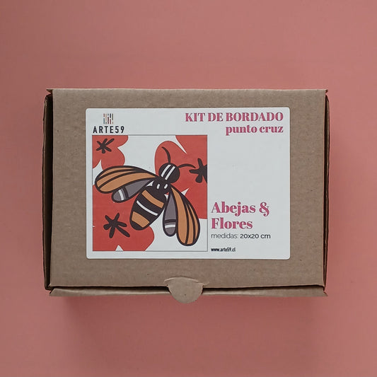 Arte59 Kit de 20x20 cm Kit abejas y flores 20x20 cm