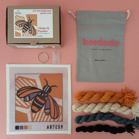Arte59 Kit de 20x20 cm Kit abejas y panales 20x20 cm
