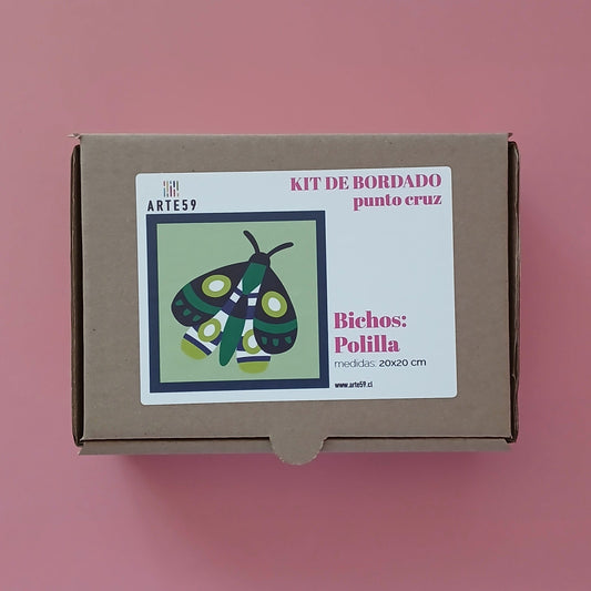 Arte59 Kit de 20x20 cm Kit bichos: polilla 20x20 cm