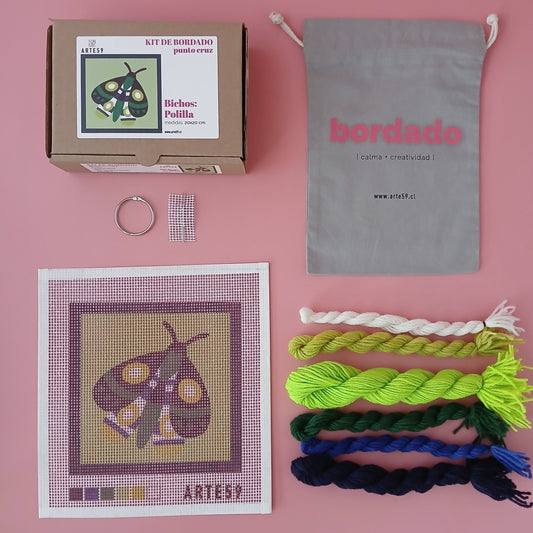 Arte59 Kit de 20x20 cm Kit bichos: polilla 20x20 cm