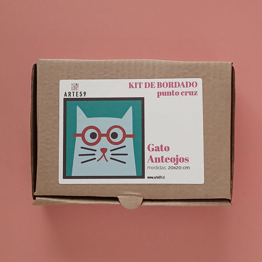 Arte59 Kit de 20x20 cm Kit gato anteojos 20x20 cm