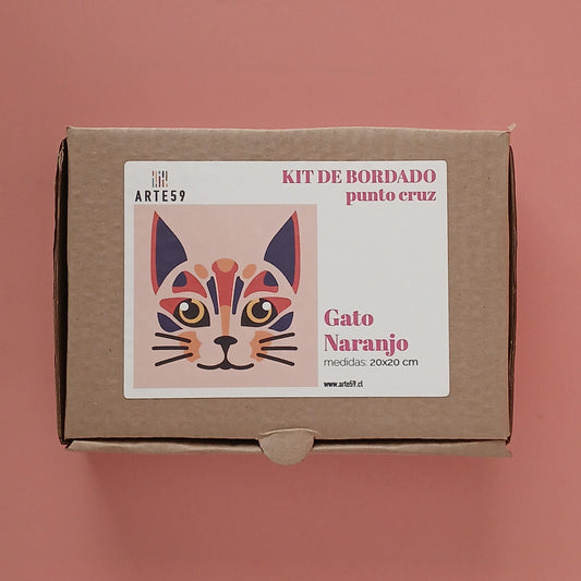 Arte59 Kit de 20x20 cm Kit gato naranjo 20x20 cm