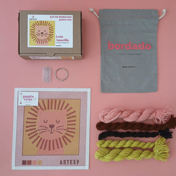 Arte59 Kit de 20x20 cm Kit león amarillo 20x20 cm