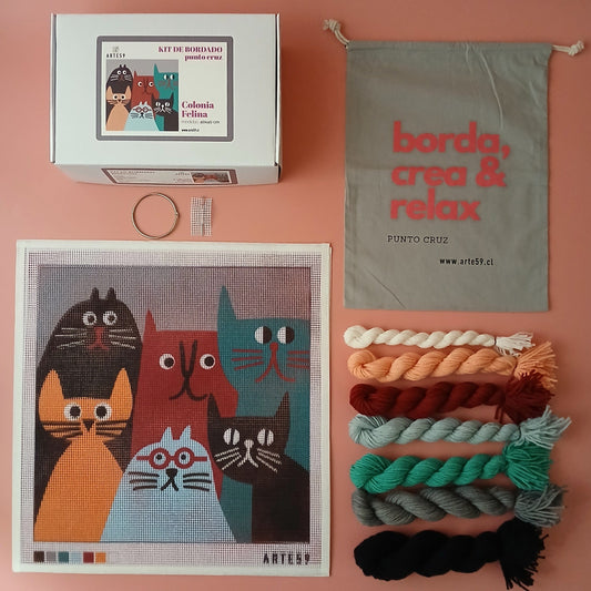 Arte59 Kit de 40x40 cm Kit colonia felina 40x40