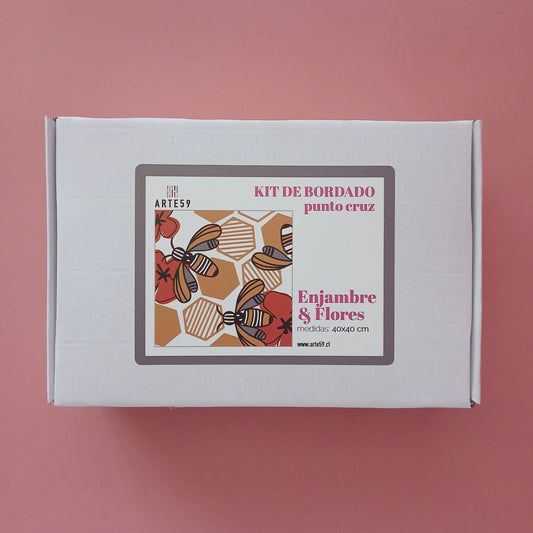 Arte59 Kit de 40x40 cm Kit enjambre y flores 40x40
