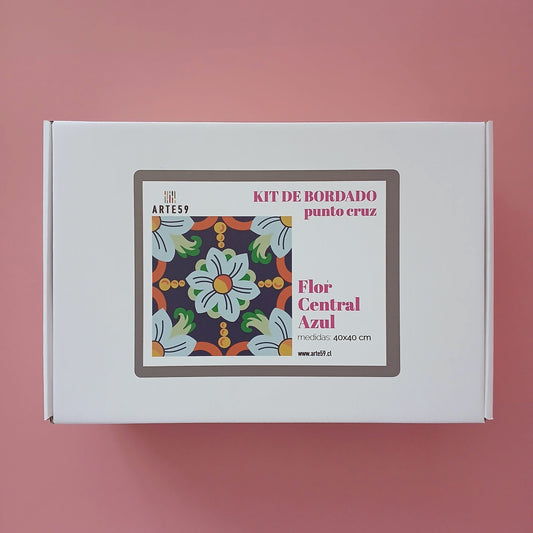 Arte59 Kit de 40x40 cm Kit flor central azul 40x40 cm