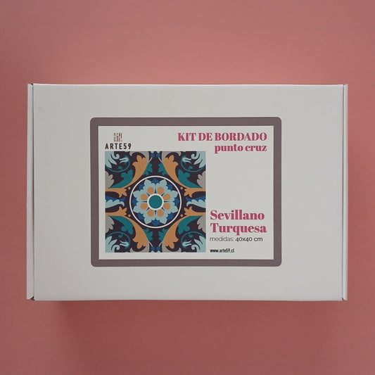 Arte59 Kit de 40x40 cm Kit sevillano turquesa 40x40