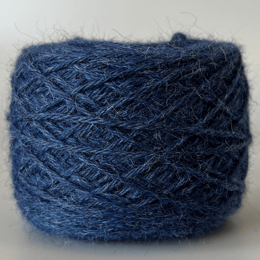 Incatops Baby alpaca gruesa Baby alpaca DK azul melange blanco BAGC834