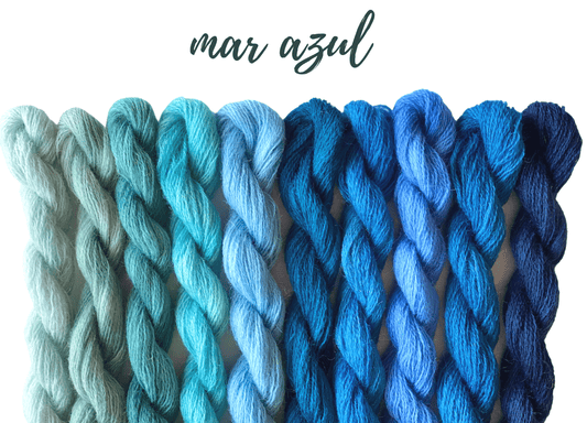 lanabel Crewel Pack 10 lanas Crewel Mar Azul