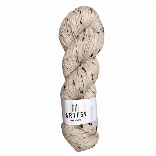 Merino baby alpaca tweed beige 111