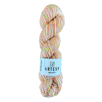 Merino DK tweed flúor beige 128