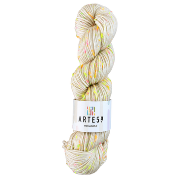 Merino DK tweed flúor butter cream 916