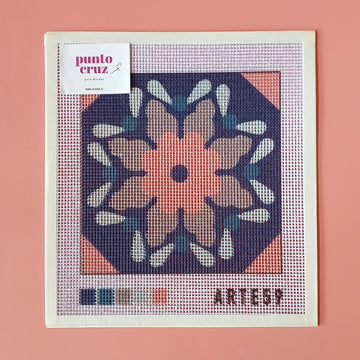 Esterilla 20x20 cm Mandala flor pastel