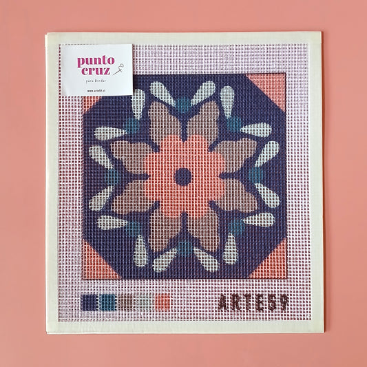 Esterilla 20x20 cm Mandala flor pastel