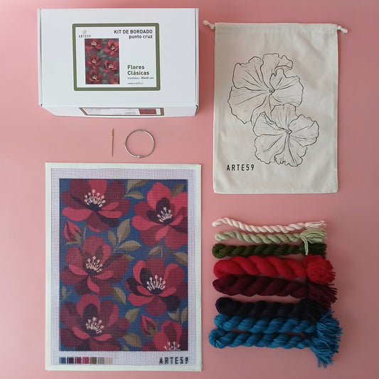 Kit 30x40 cm flores clásicas