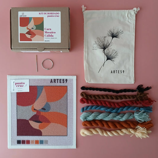 Kit 20x20 cm cara mosaico cálida