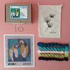 Kit 20x20 cm loro verde y hojas