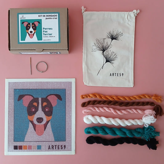 Kit 20x20 cm perros: fox terrier
