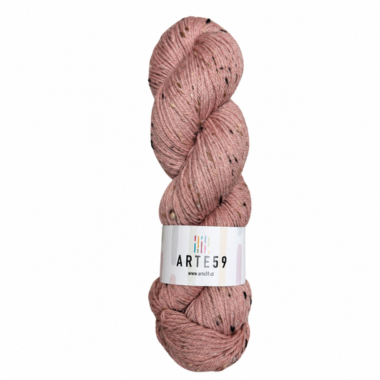 Merino baby alpaca tweed rosa 2412