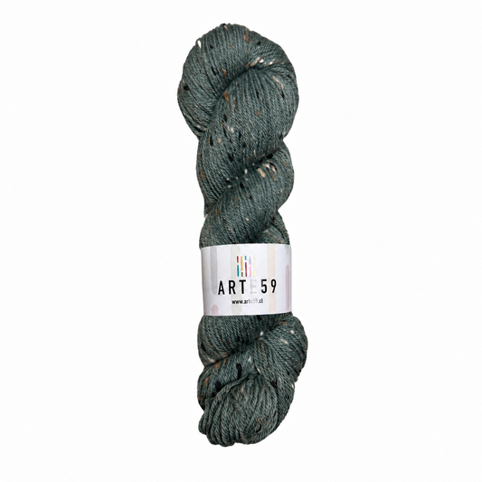 Merino baby alpaca tweed verde botella 728