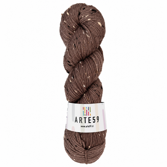 Merino baby alpaca tweed café moka 778
