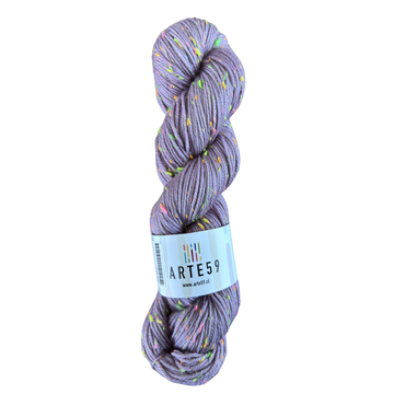 Merino DK tweed flúor malva 937-1