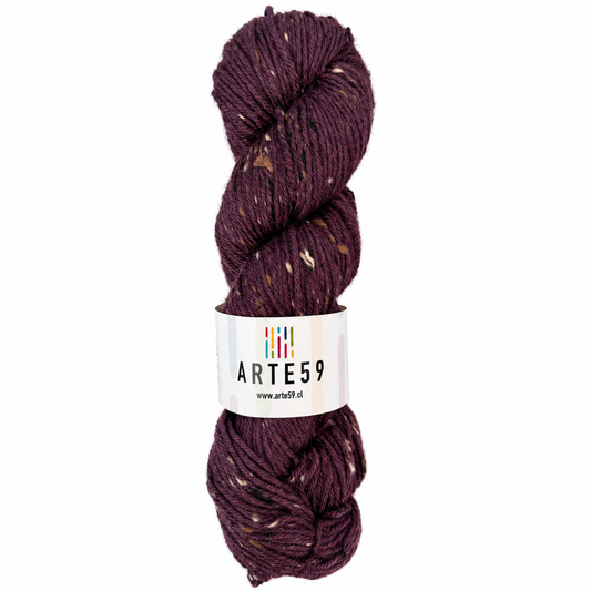 Merino baby alpaca tweed berenjena 996