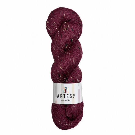 Merino baby alpaca tweed burdeo 385 ED