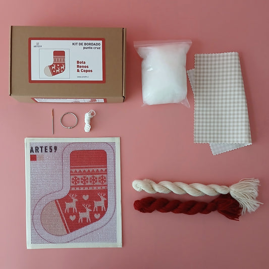 Kit Navidad: bota renos y copos
