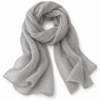 Visualización ilustrativa del resultado tejido: bufanda de Kid mohair gris perla 136 con seda, grosor Lace.