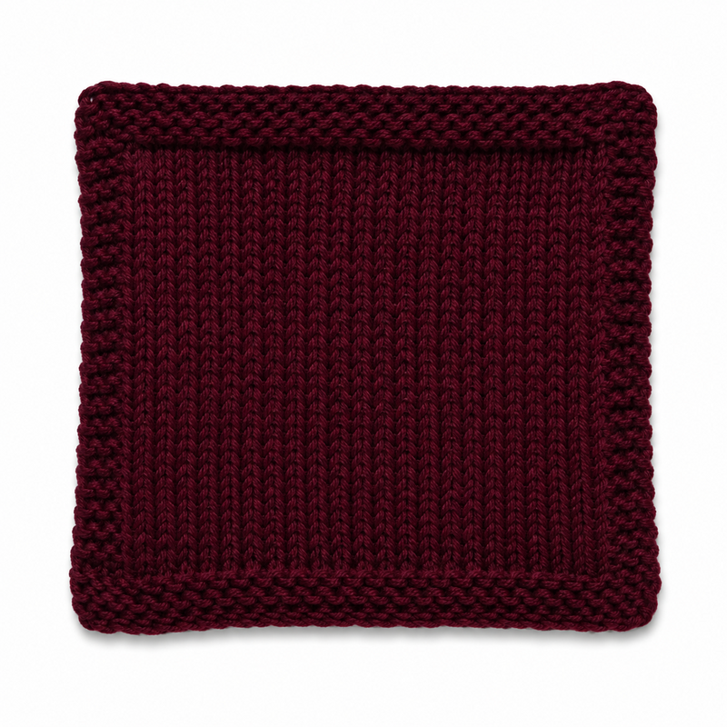 Morado berenjena oscuro 779-1 (merino fingering) — muestra tejida
