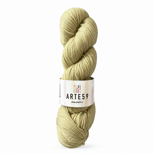 Arte59 Verde pistacho claro 729-1 merino light sport — una madeja