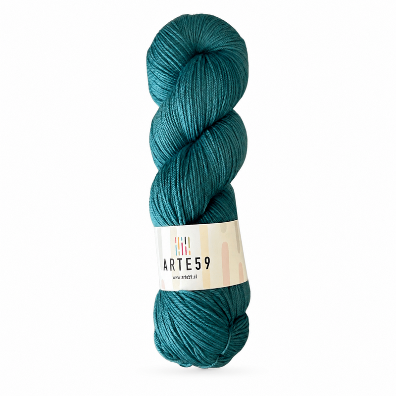 Arte59 Verde turquesa claro 818 merino light sport — una madeja
