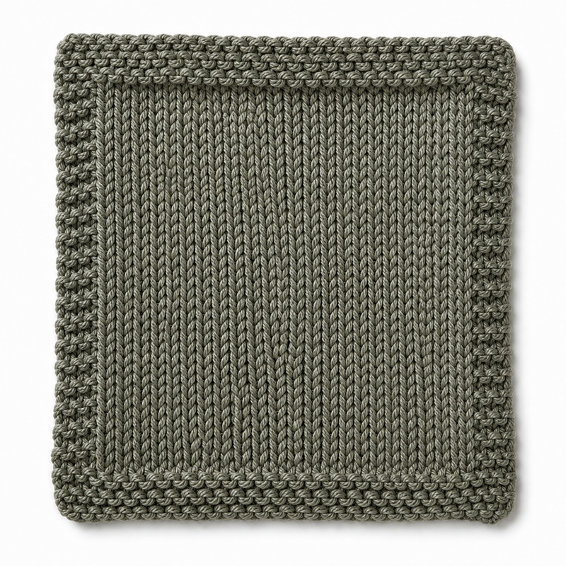 Muestra tejida Verde musgo 8250 merino light sport