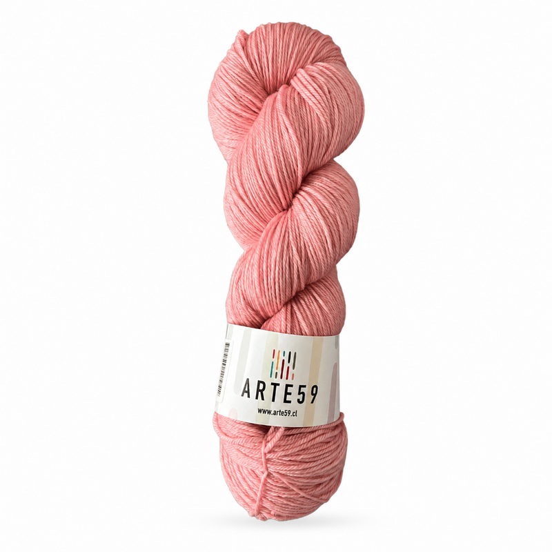 Arte59 Rosado chicle muy claro 931 Merino light sport — una madeja