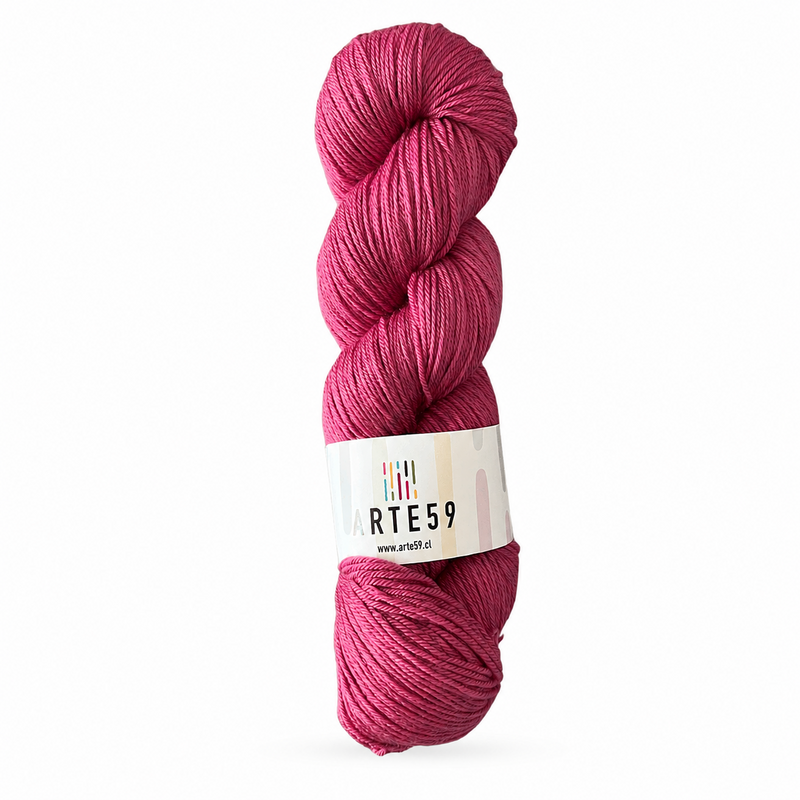 Arte59 Burdeo carmín medio 934 merino light sport — una madeja