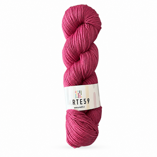 Arte59 Burdeo carmín medio 934 merino light sport — una madeja