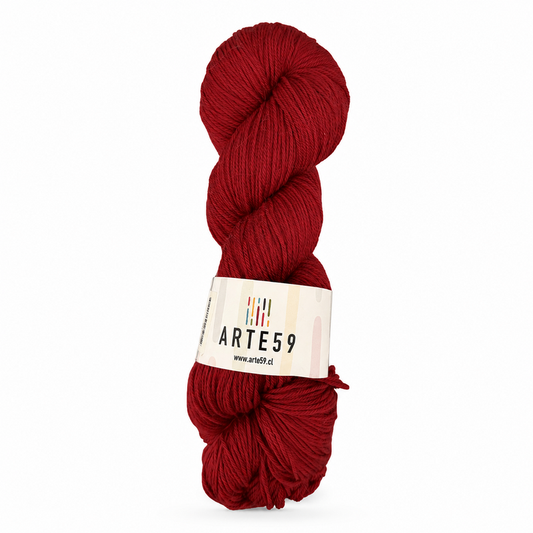 Arte59 Rojo terroso 940 merino light sport — una madeja