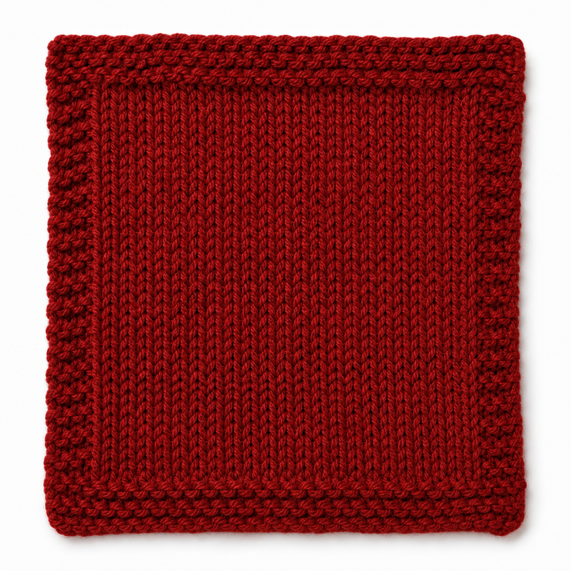 Muestra tejida Rojo terroso 940 merino light sport