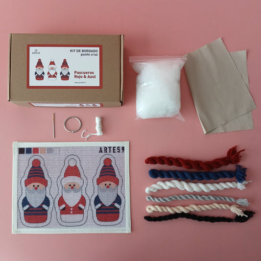 Kit Navidad: pascueros rojo y azul