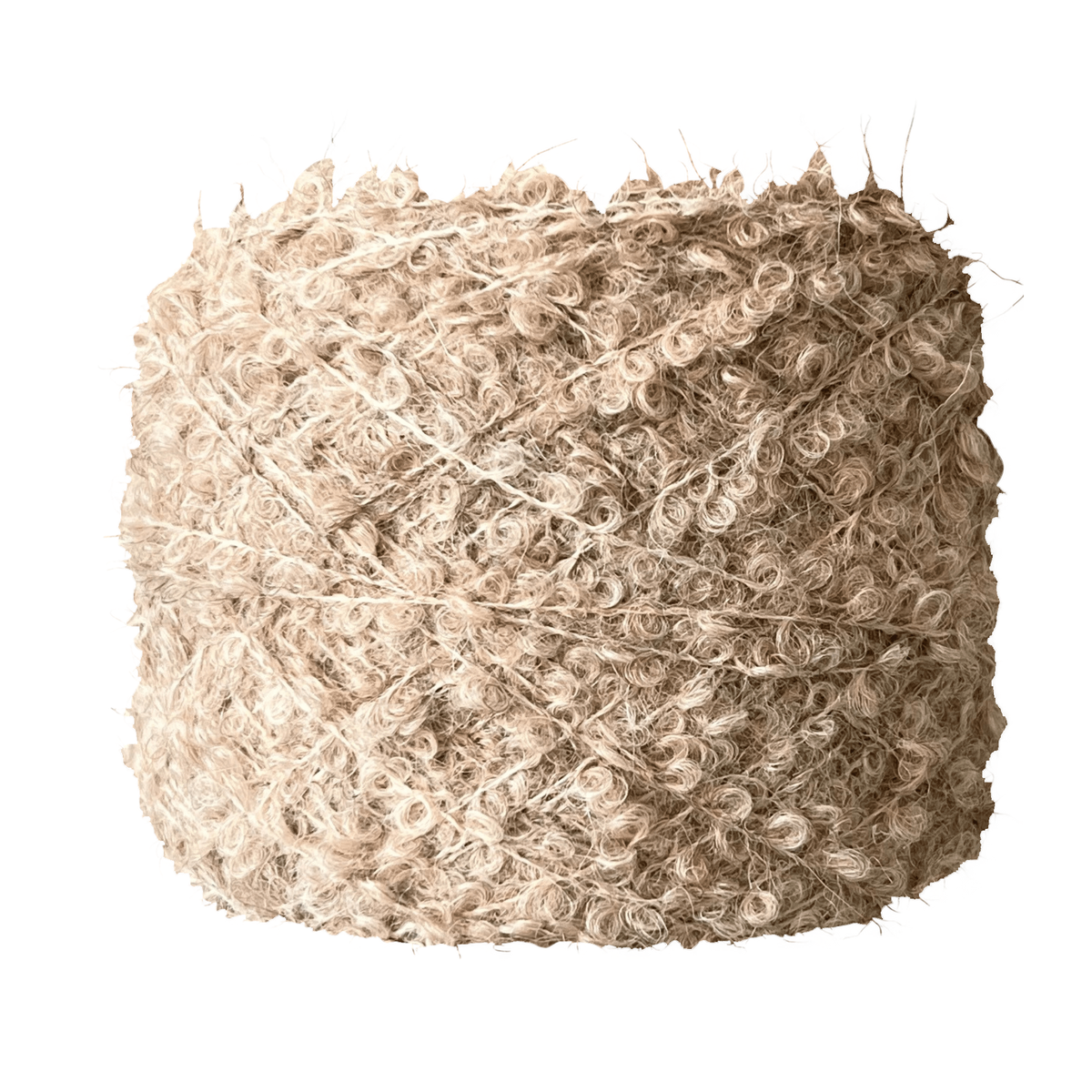 Superfine Alpaca Bouclé Lace café claro ZD28 sobre fondo blanco