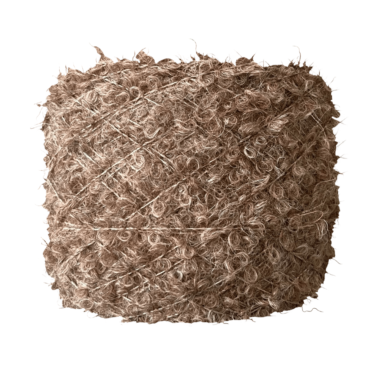 Superfine Alpaca Bouclé Lace café ZF91 sobre fondo blanco