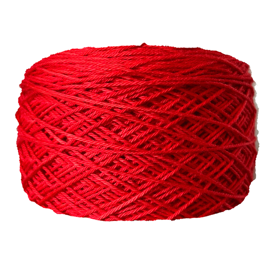 Algodón pima bambú fingering rojo intenso 30X – fondo blanco